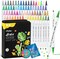 Ohuhu Acrylic Paint Markers Dual Tips: 72 Colors Paint Pens High Opacity Acrylic Markers Waterproof Lightfast for Christmas Gifts Rock Painting 3D Prints Egg Wood Glass Ceramic DIY Crafts - Brush & Dot/ Fine & Dot/ Brush & Fine